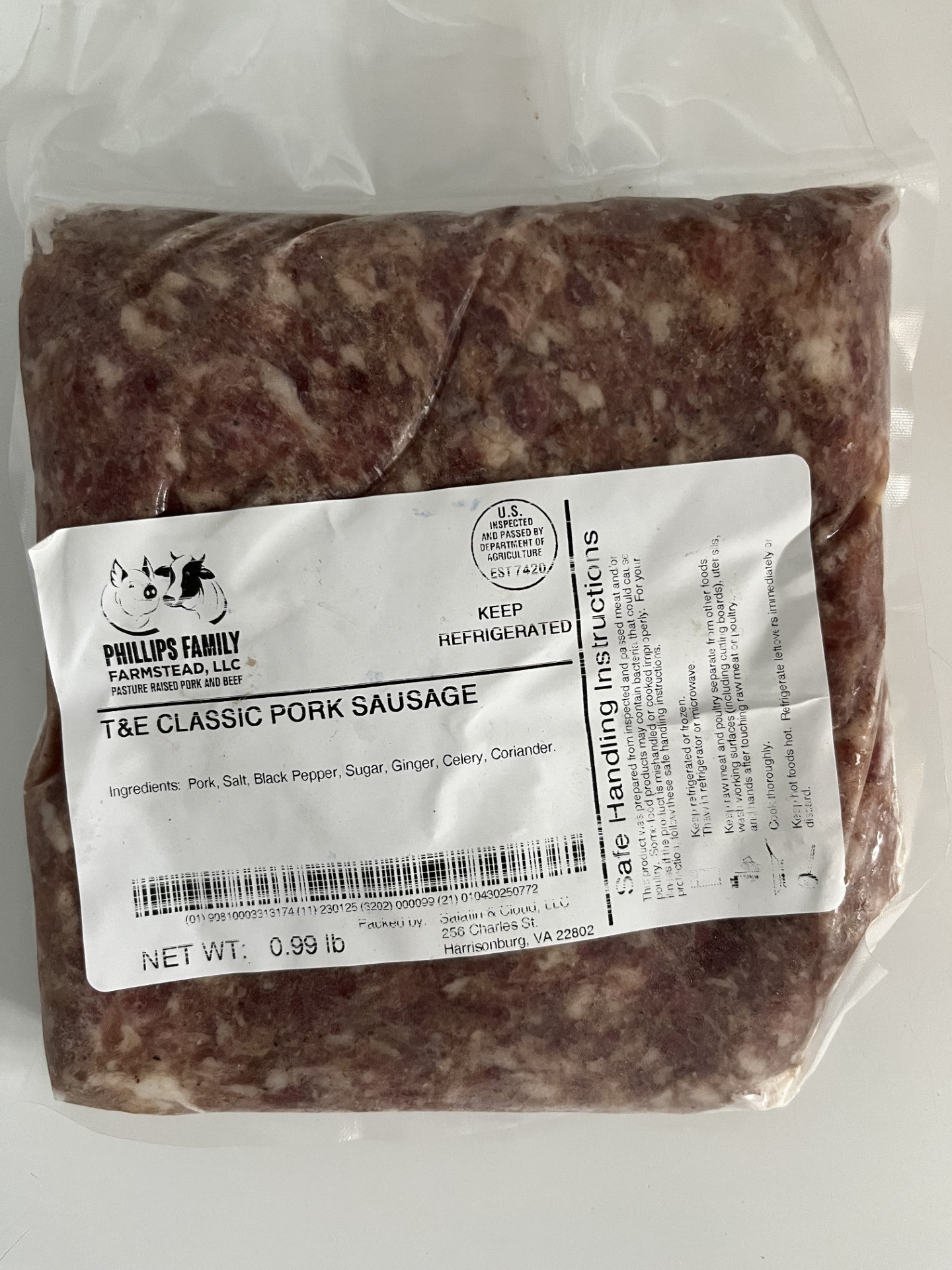 T&E Classic Pork Sausage