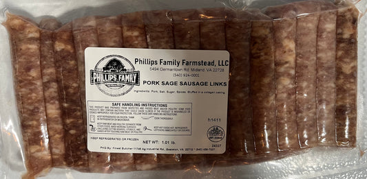 Pork SAGE Sausage Links ( 1 POUND, 15 pack )