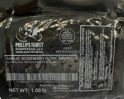 Garlic & Rosemary Pork Sausage
