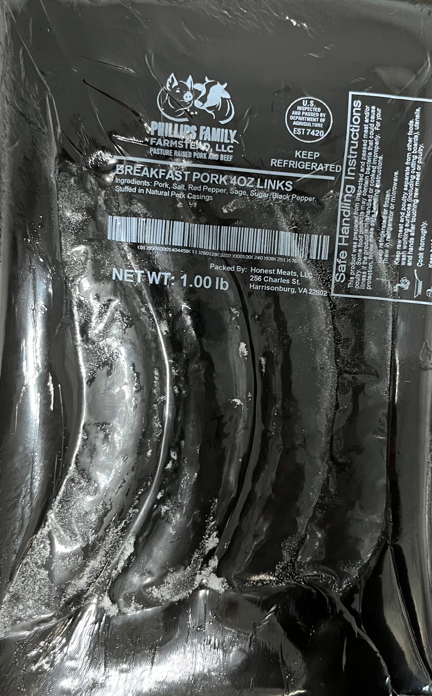 Breakfast Pork Links ( 4 Links)